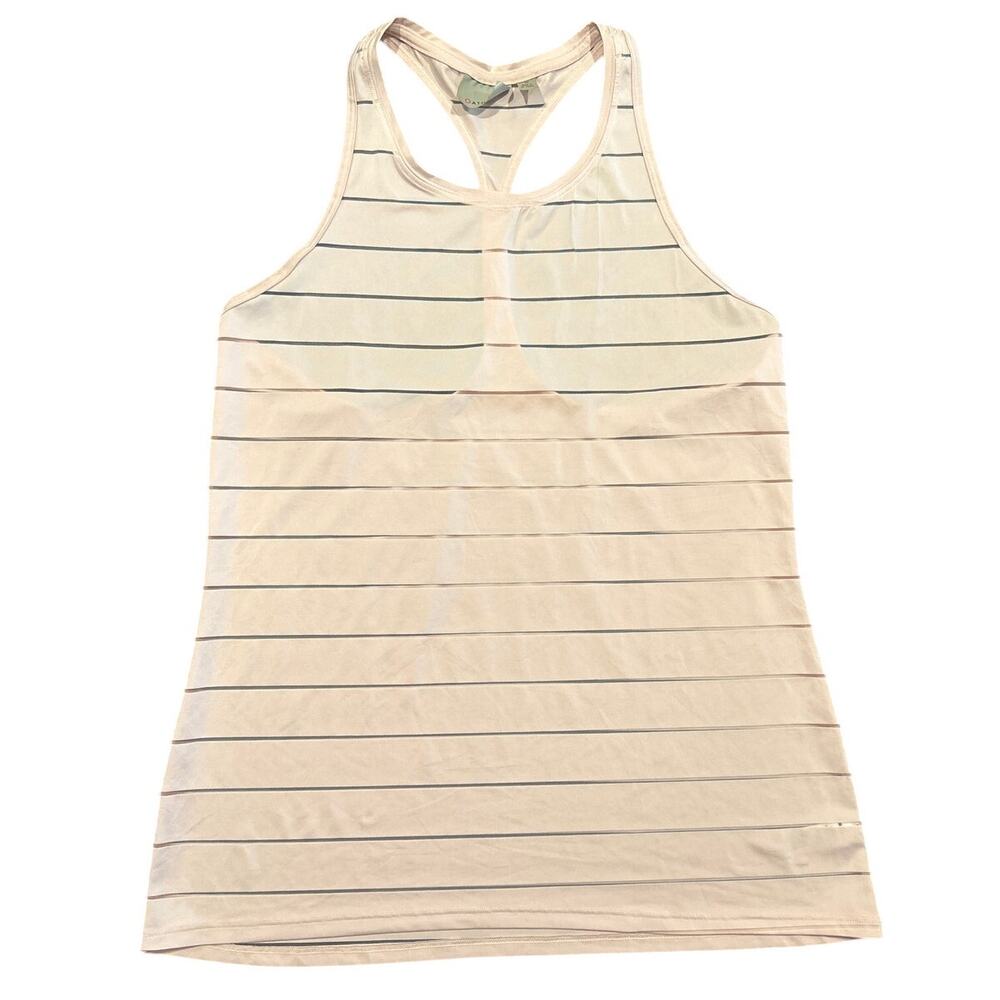 Athleta Sheer Stripe Racerback Tank, Light Pink, Women's Size Medium